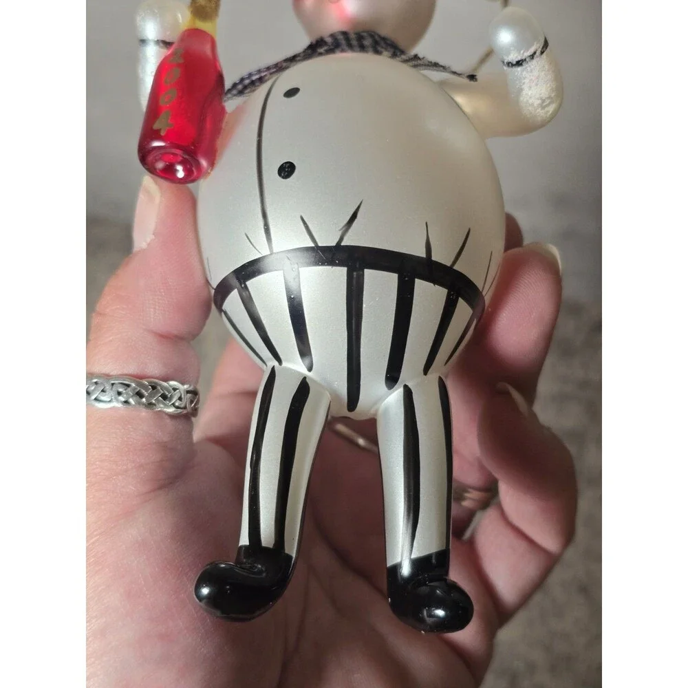The Cottage Shop Blown Glass Chef Christmas Ornament Handpainted Wine 6
